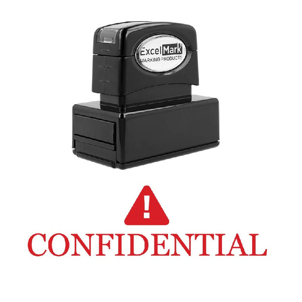 Warning Symbol CONFIDENTIAL Stamp