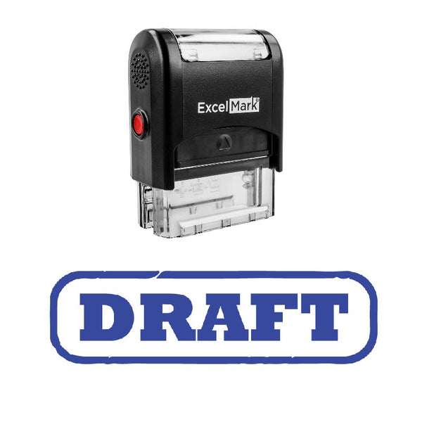 Rounded Box DRAFT Stamp