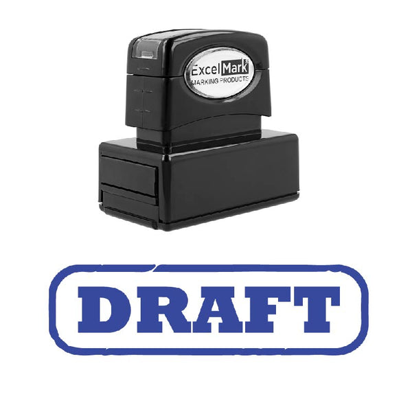 Rounded Box DRAFT Stamp