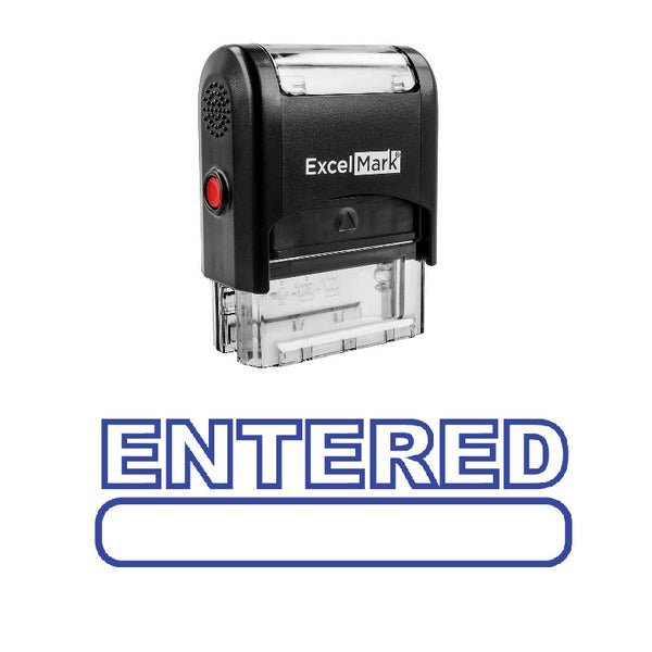 Box Outline ENTERED Stamp
