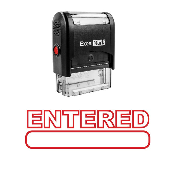 Box Outline ENTERED Stamp