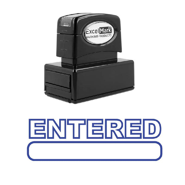 Box Outline ENTERED Stamp