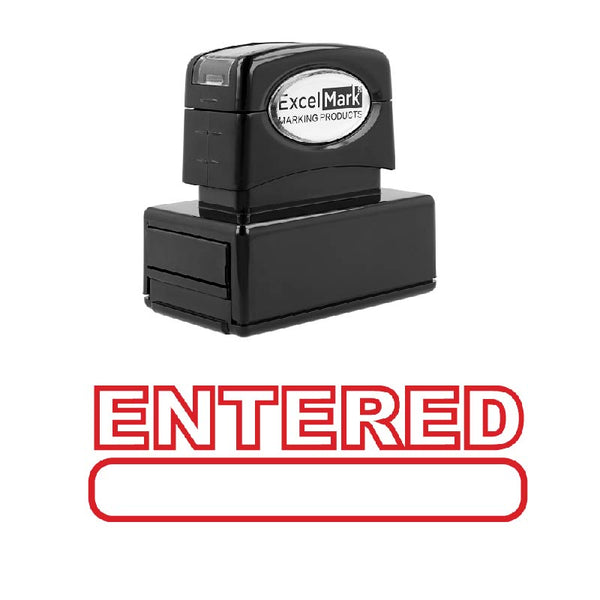 Box Outline ENTERED Stamp
