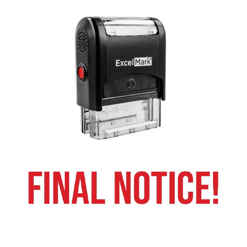 FRIENDLY REMINDER PAST DUE Self-Inking Stamp - Red Ink For Bills & Collections (11/16" X 1-7/8")