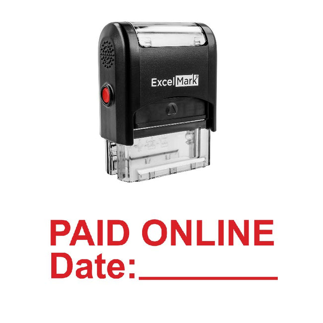"PAID" Self-Inking Rubber Stamp Combo With Refill Ink - Office & Business Essential