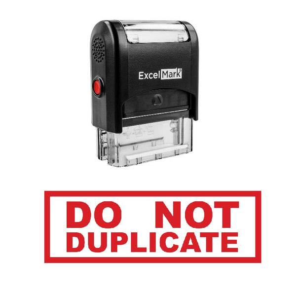 Box DO NOT DUPLICATE Stamp