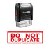 Box DO NOT DUPLICATE Stamp