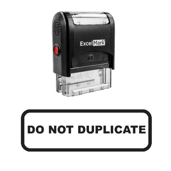 Rounded Box DO NOT DUPLICATE Stamp
