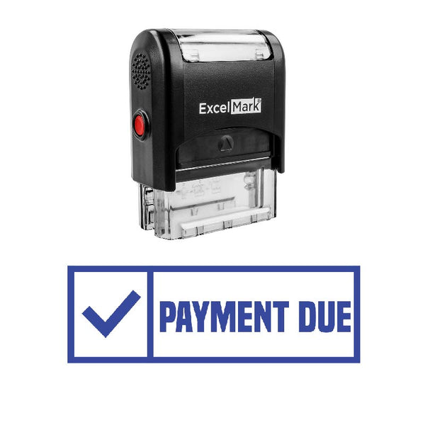 Check Box PAYMENT DUE Stamp