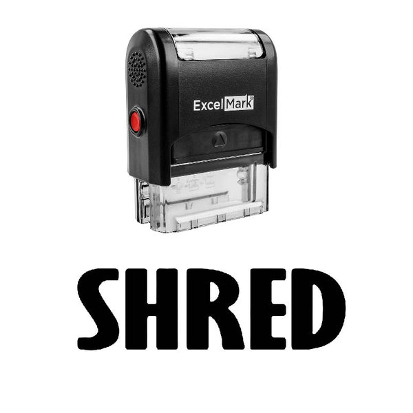 Tall Bold SHRED Stamp