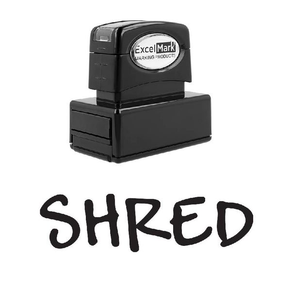 Handwriting SHRED Stamp