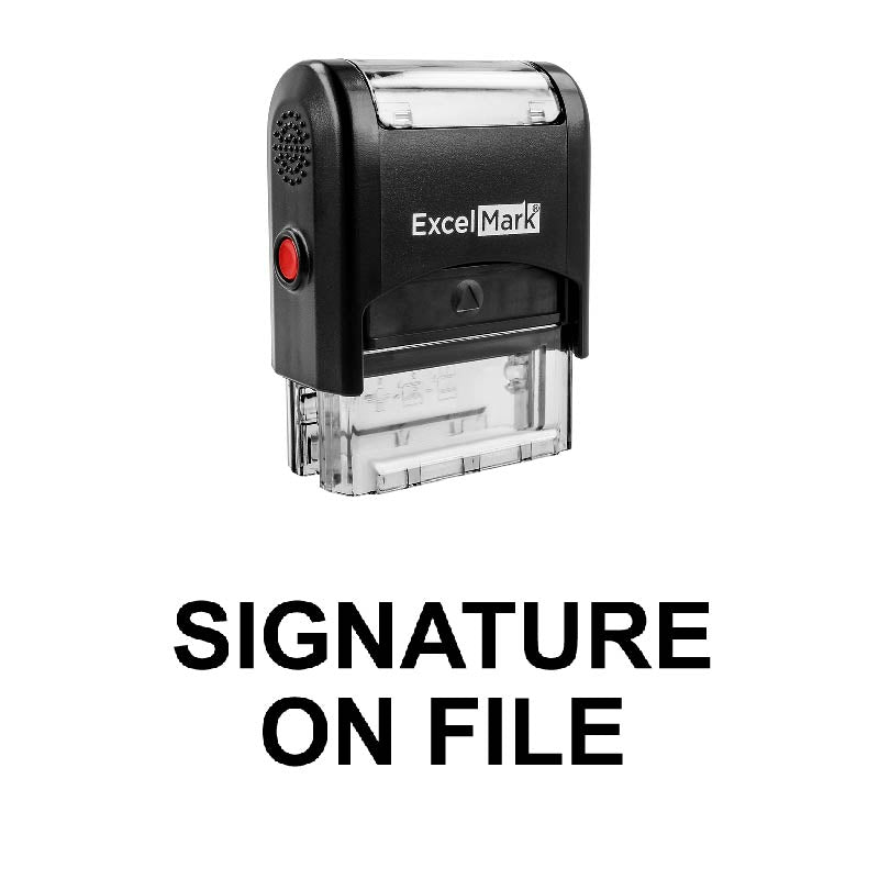 SIGNATURE ON FILE Stamp | ExcelMark
