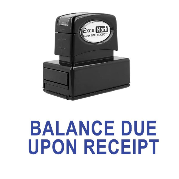 BALANCE DUE UPON RECEIPT Stamp