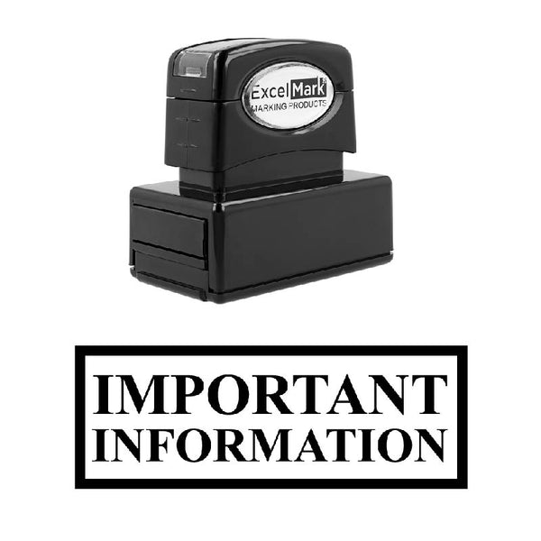 Box IMPORTANT INFORMATION Stamp