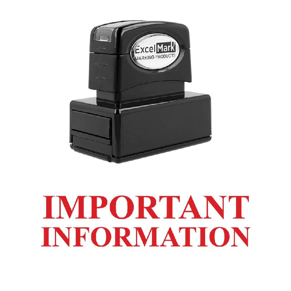 IMPORTANT INFORMATION Stamp