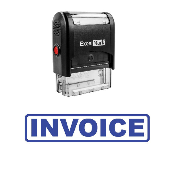 Rounded Box INVOICE Stamp