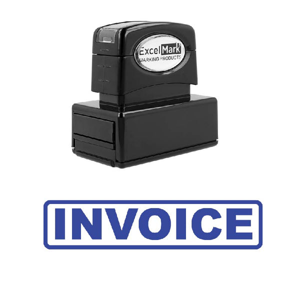 Rounded Box INVOICE Stamp