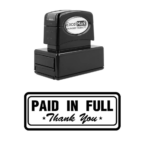 Box PAID IN FULL Thank You Stamp