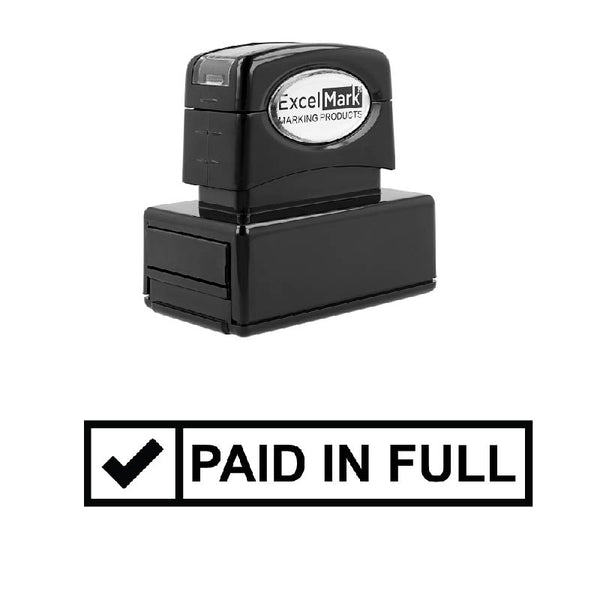 Check Box PAID IN FULL Stamp
