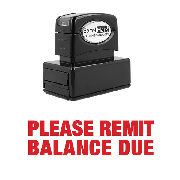 PLEASE REMIT BALANCE DUE Stamp