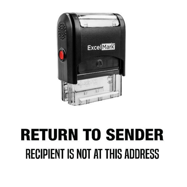 RETURN TO SENDER NOT ADDRESS Stamp