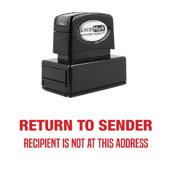 RETURN TO SENDER NOT ADDRESS Stamp