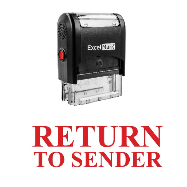 Center RETURN TO SENDER Stamp