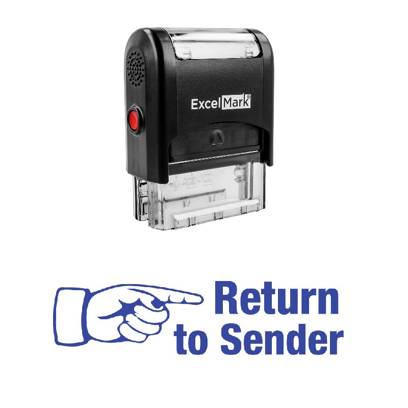 Right Finger RETURN TO SENDER Stamp | ExcelMark