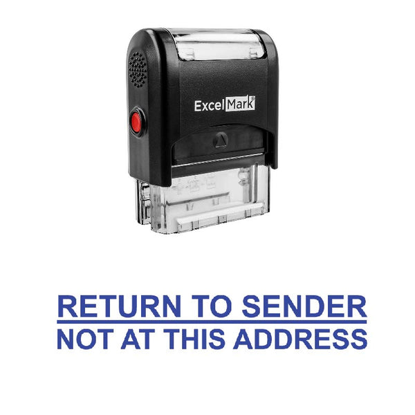 Line RETURN TO SENDER NOT ADDRESS Stamp