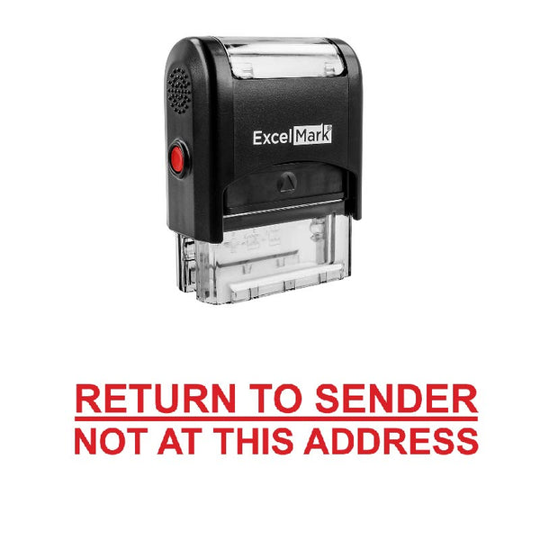 Line RETURN TO SENDER NOT ADDRESS Stamp
