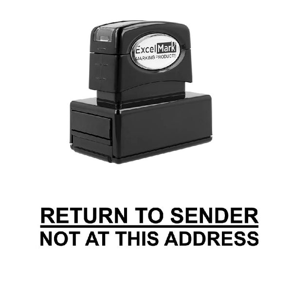 Line RETURN TO SENDER NOT ADDRESS Stamp