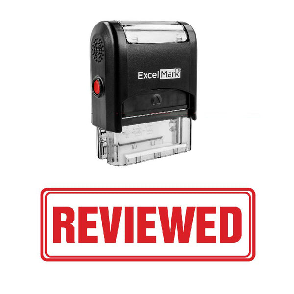 Box REVIEWED Stamp