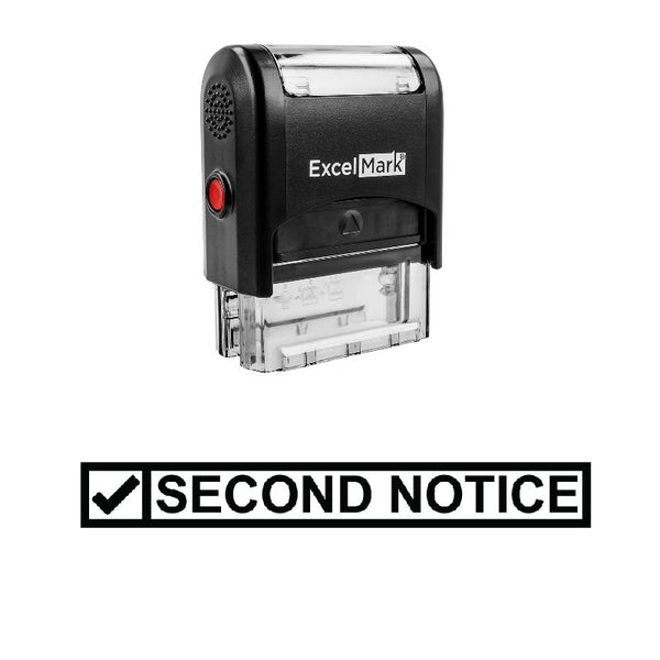 Check Box SECOND NOTICE Stamp