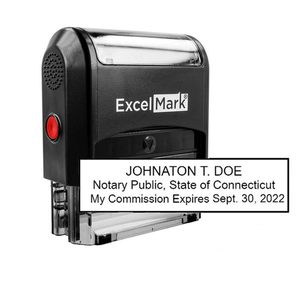 Self-Inking Connecticut Notary Stamp