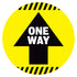 Caution Lines One Way Arrow Floor Decal