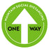 One Way Social Distancing Arrow Floor Decal