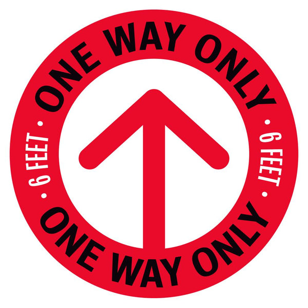 One Way Only Arrow Floor Decal