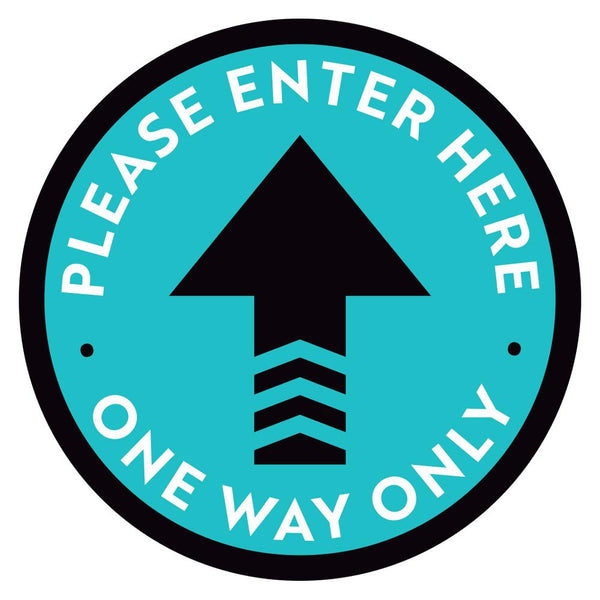 Please Enter Here Arrow Floor Decal