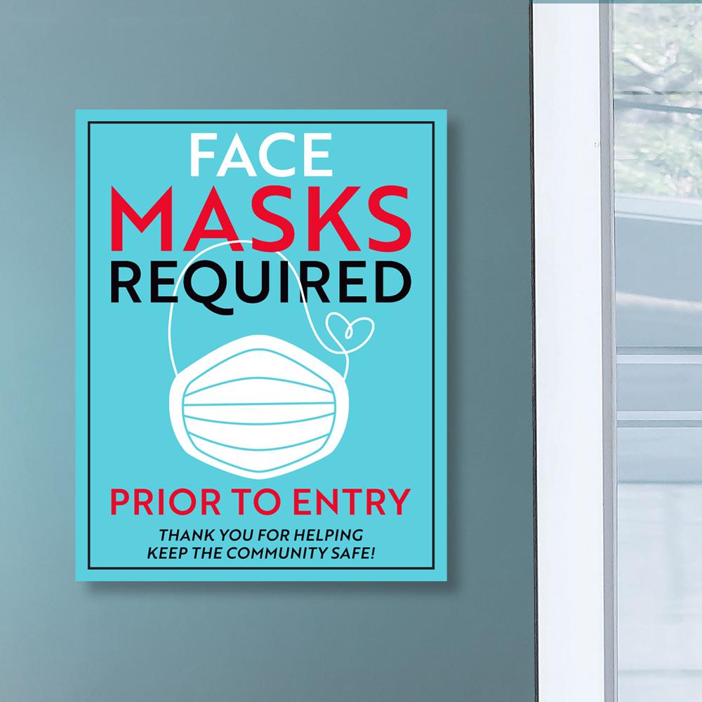 Face Masks Required Prior To Entry Sign | ExcelMark