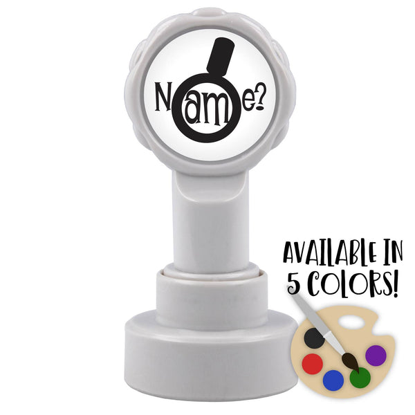 Name? Magnifying Glass Stamp