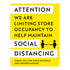 Attention Limiting Store Occupancy Decal