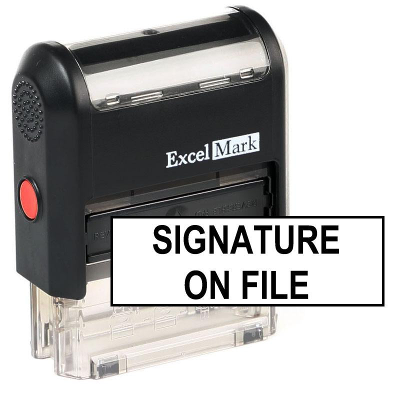 Signature On File Stamp | ExcelMark