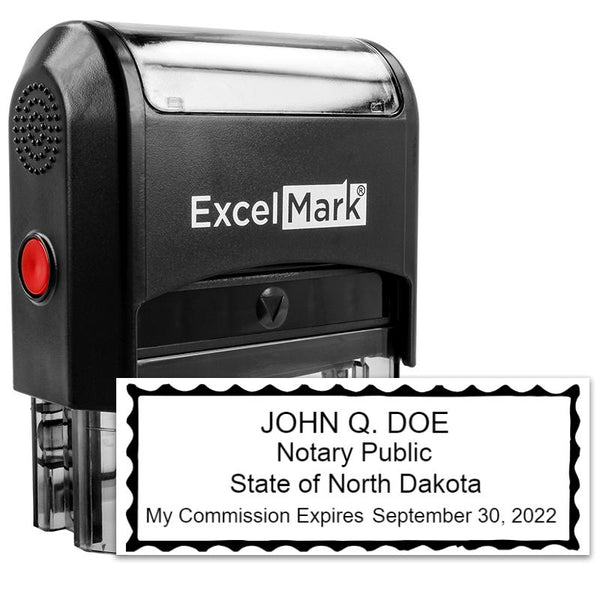 Self-Inking North Dakota Notary Stamp