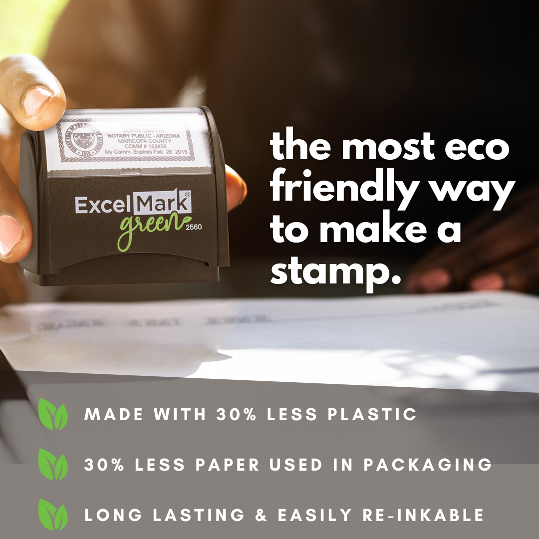 ExcelMark Green 2560 PreInked Stamp Made Entirely in America ExcelMark