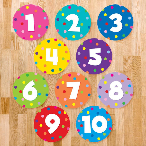 Number Classroom Floor Decal