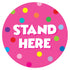 Stand Here Classroom Floor Decal