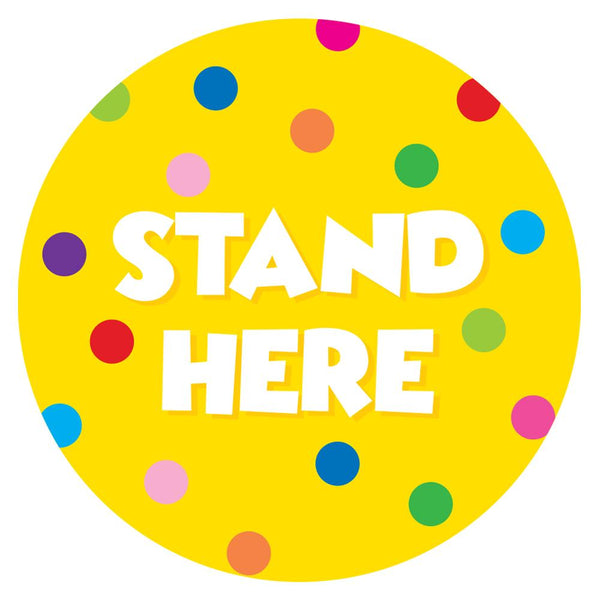 Stand Here Classroom Floor Decal