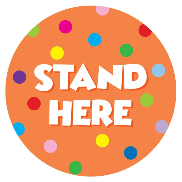Stand Here Classroom Floor Decal