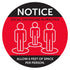 Notice Allow Six Feet Of Space Floor Decal