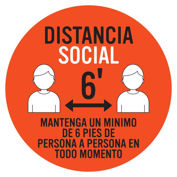 Etiquetas De Piso De 6 Pies De Distancia Social